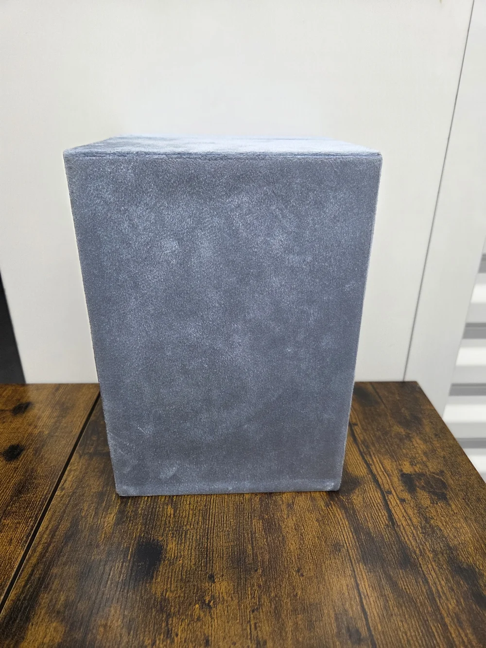 Dajason Velvet Jewelry Storage Box Light Gray Gold Hardware Chic